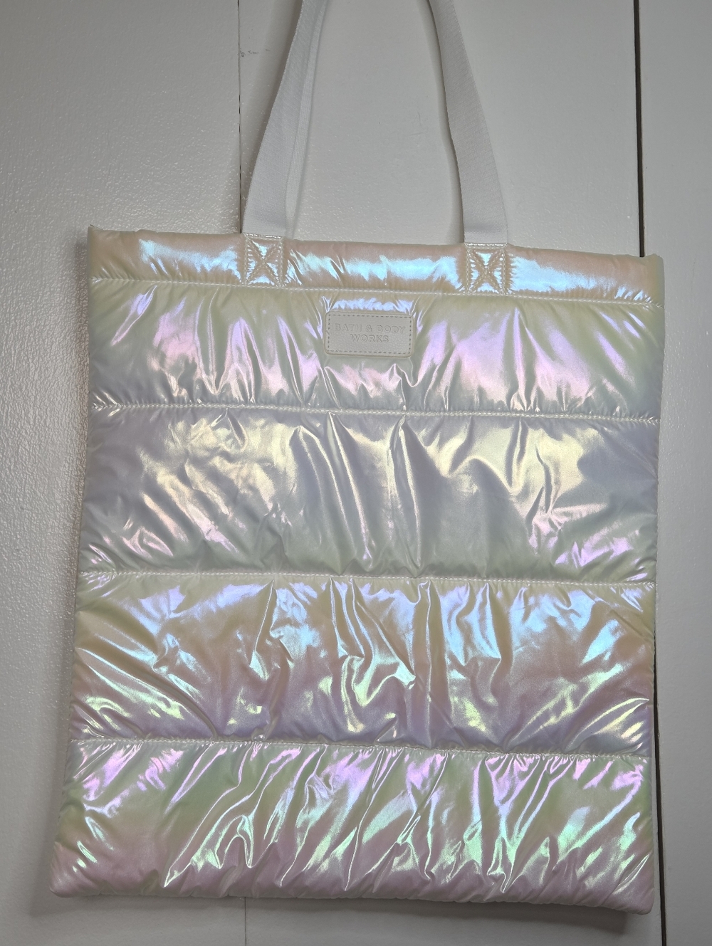 Bath & Body Works Iridescent Puffy Tote (bag only)